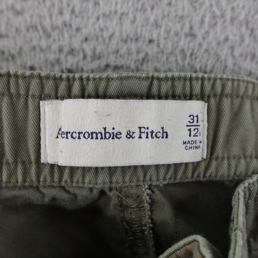 Abercrombie & Fitch Cargo Pants Women Size 12/31 Military Green Casual Bohemian - Picture 7 of 12